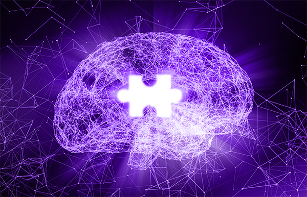 Alzheimer's brain puzzle piece